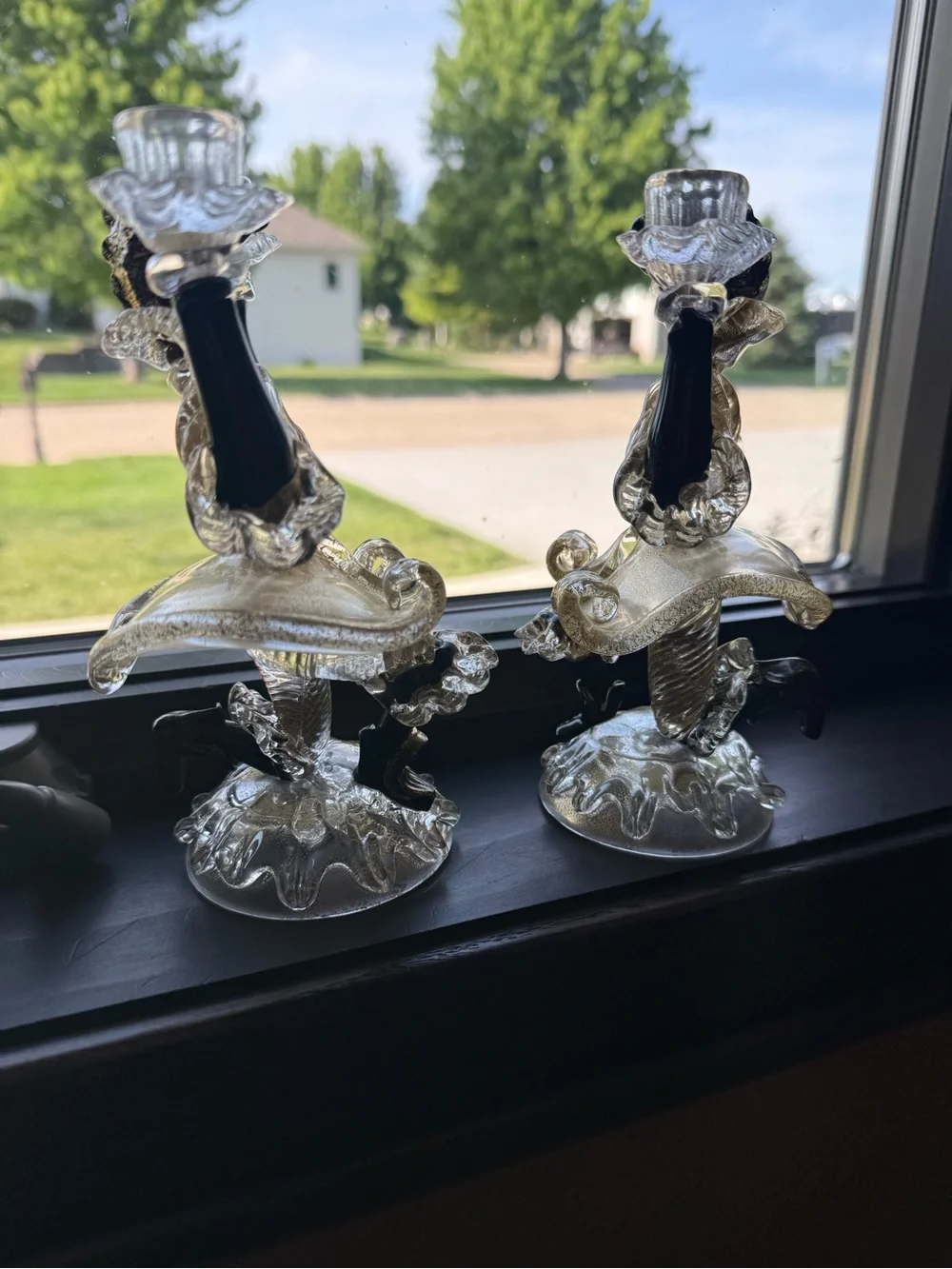 Vintage Murano Glass Candleholders - Picture 2 of 3